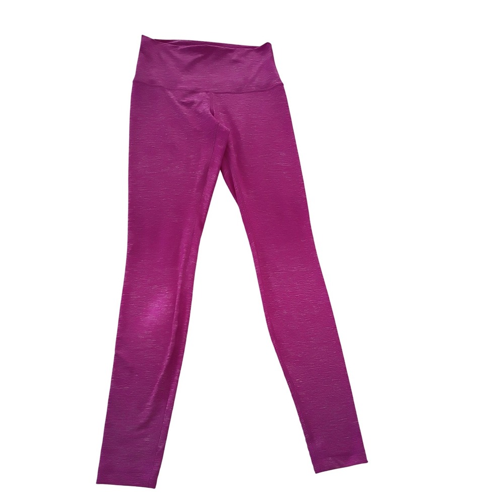 Lululemon High Rise Heathered Magenta Purple Leggings Size 8 Yoga Gym 30 Inseam